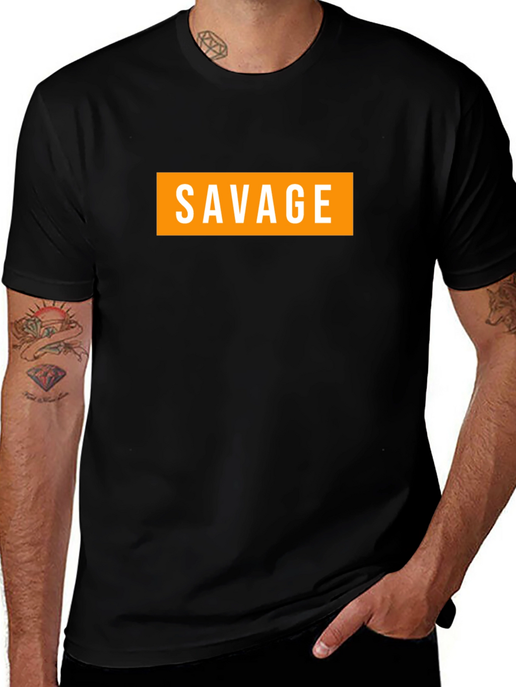 Mens Savage Graphic Tee - Bold Streetwear Style