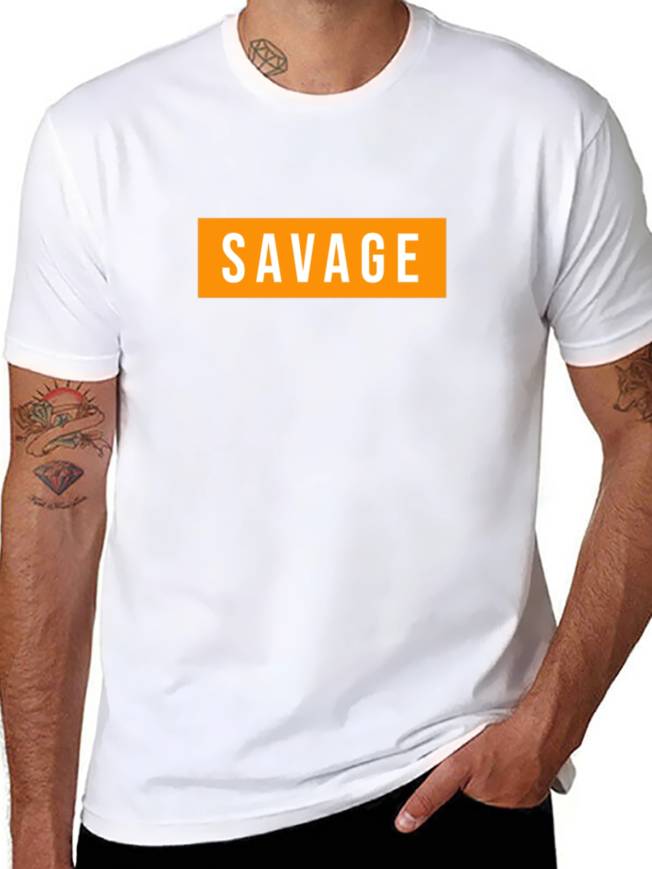 Mens Savage Graphic Tee - Bold Streetwear Style