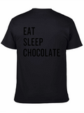 Eat Sleep Chocolate Black T-Shirt