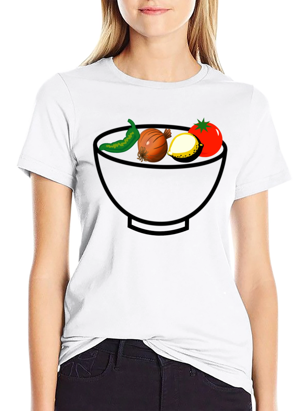 Veggie Bowl Graphic Tee - Unisex Black T-Shirt