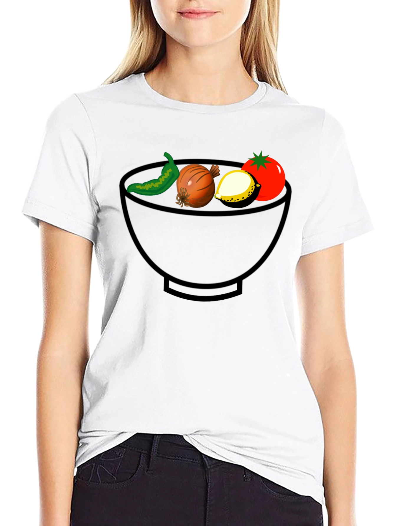 Veggie Bowl Graphic Tee - Unisex Black T-Shirt