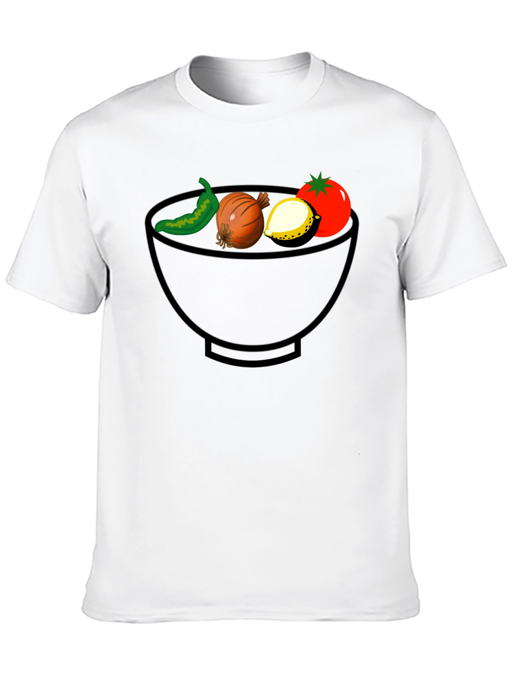 Veggie Bowl Graphic Tee - Unisex Black T-Shirt