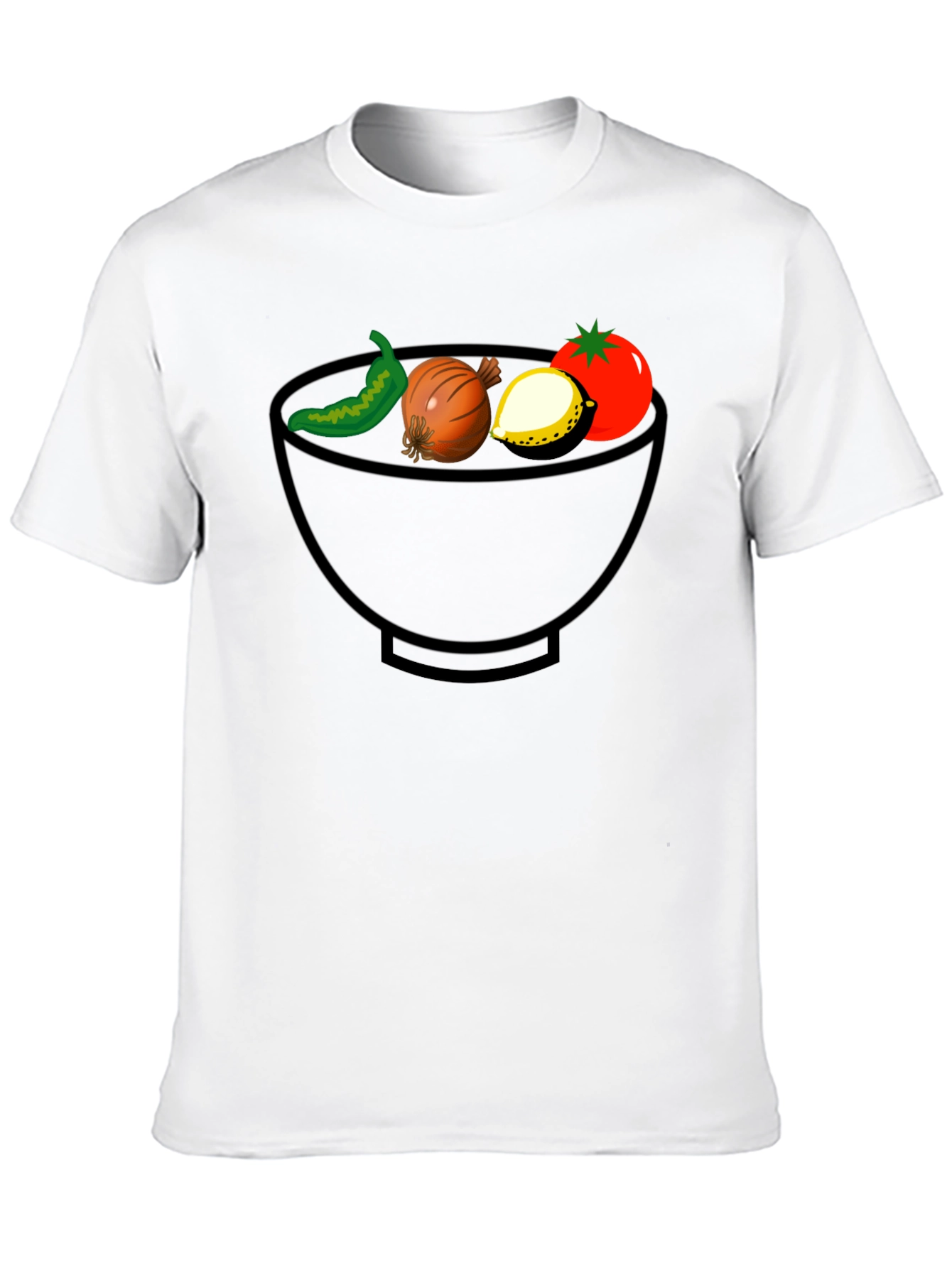 Veggie Bowl Graphic Tee - Unisex Black T-Shirt