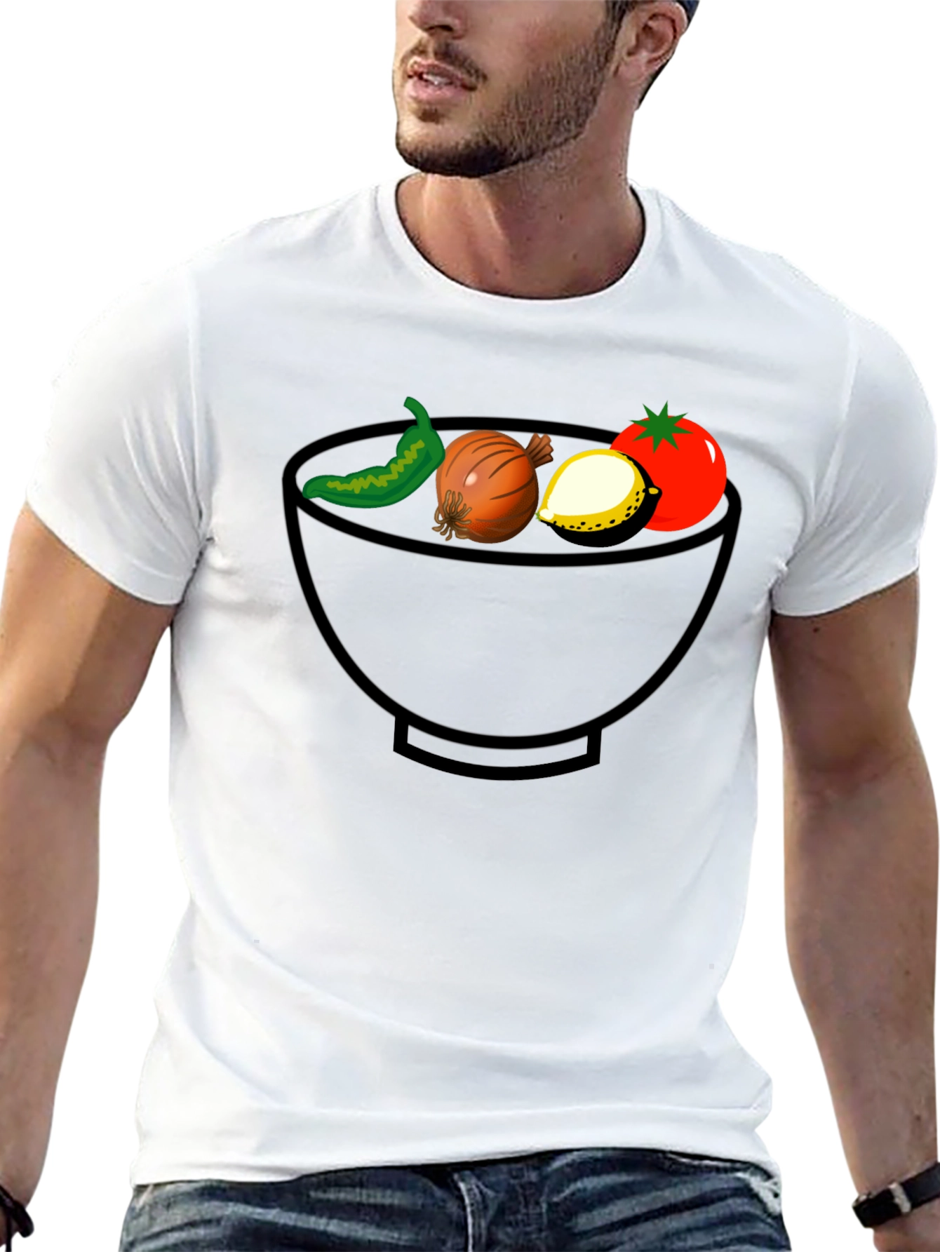 Veggie Bowl Graphic Tee - Unisex Black T-Shirt