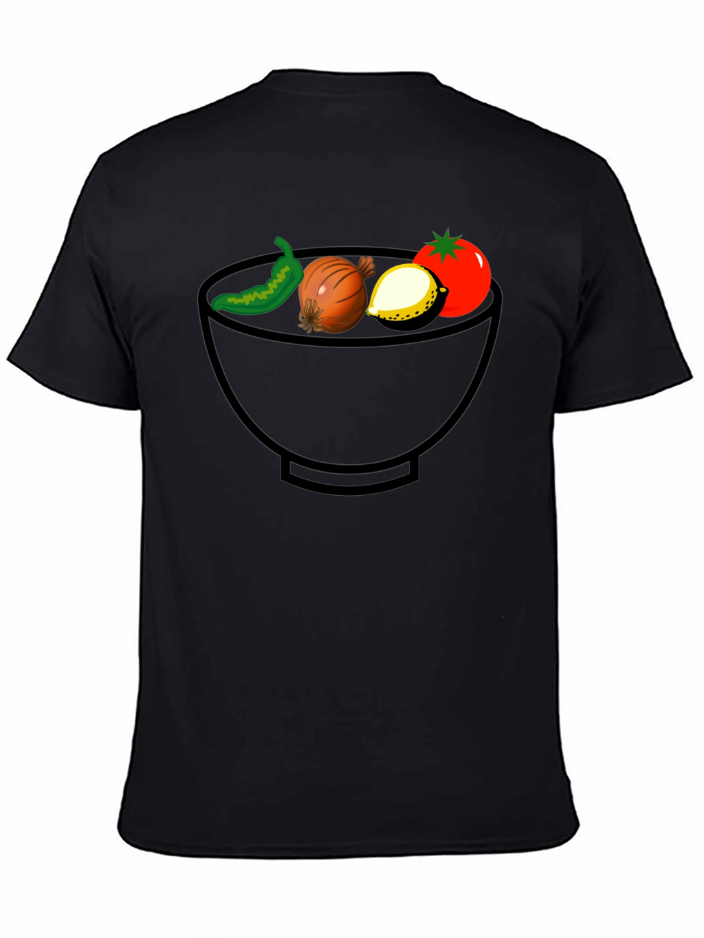 Veggie Bowl Graphic Tee - Unisex Black T-Shirt