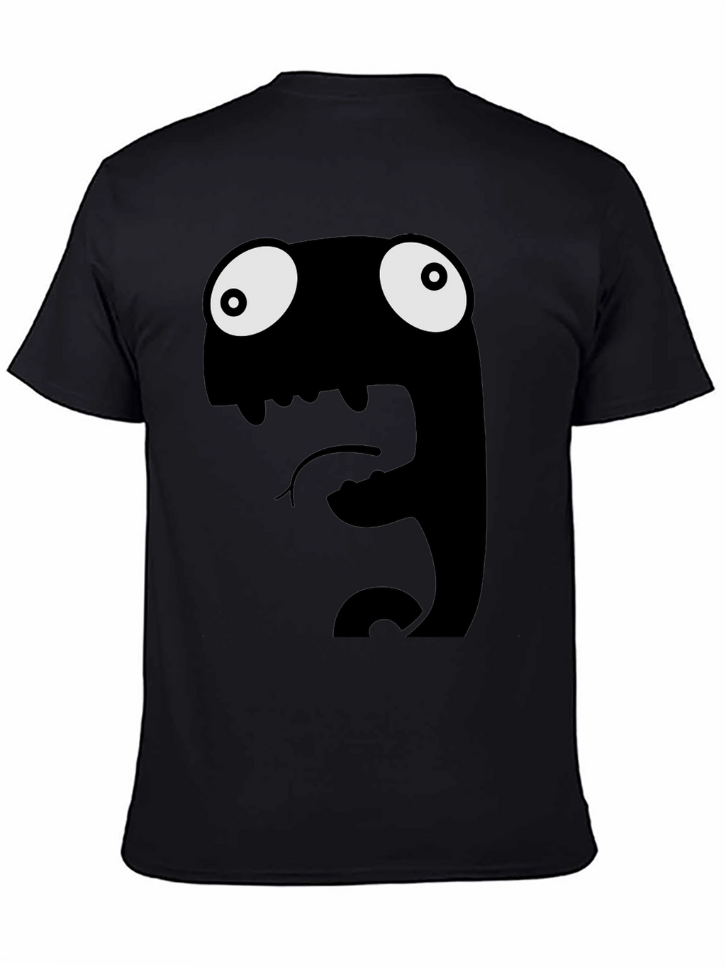 Funny Monster Graphic Black T-Shirt