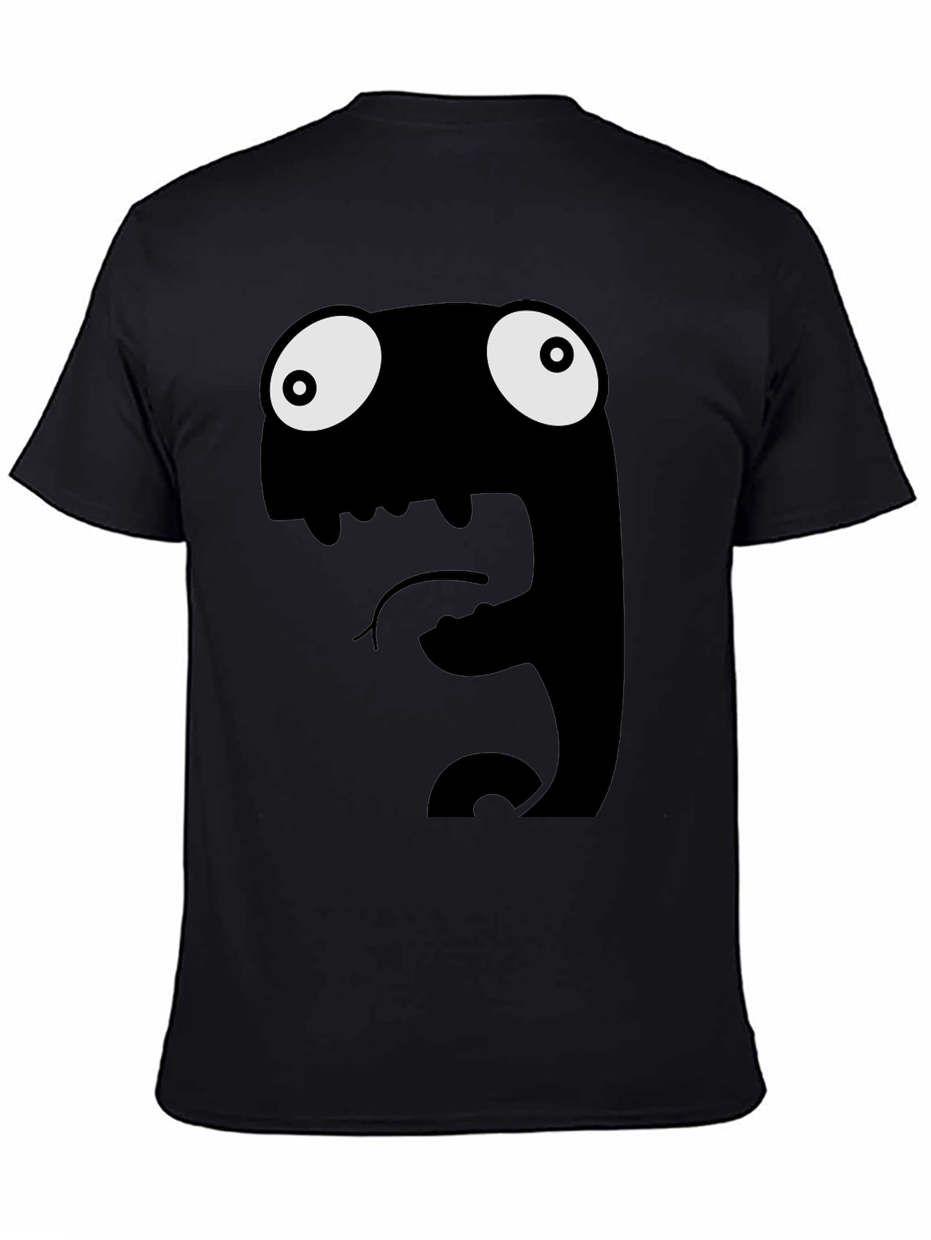 Funny Monster Graphic Black T-Shirt