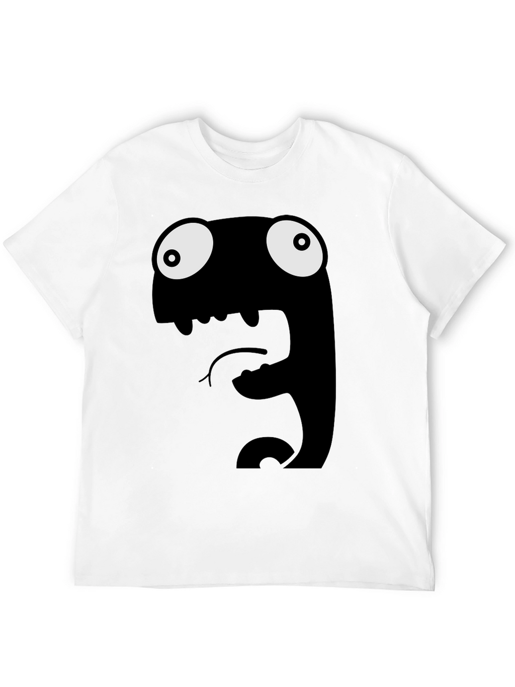 Funny Monster Graphic Black T-Shirt