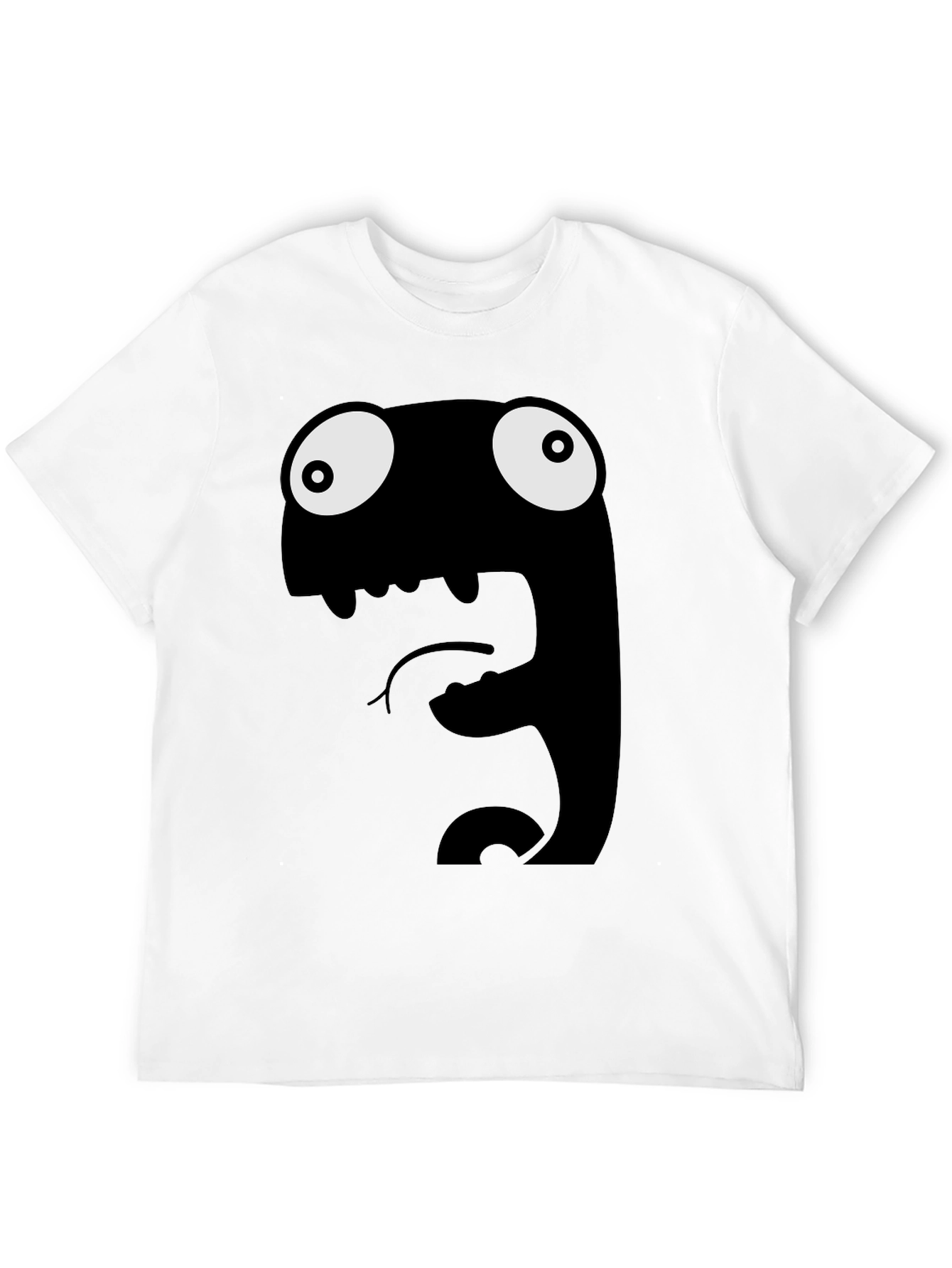 Funny Monster Graphic Black T-Shirt