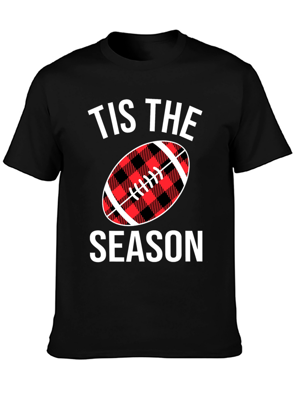 Tis The Season Football Plaid Graphic Tee