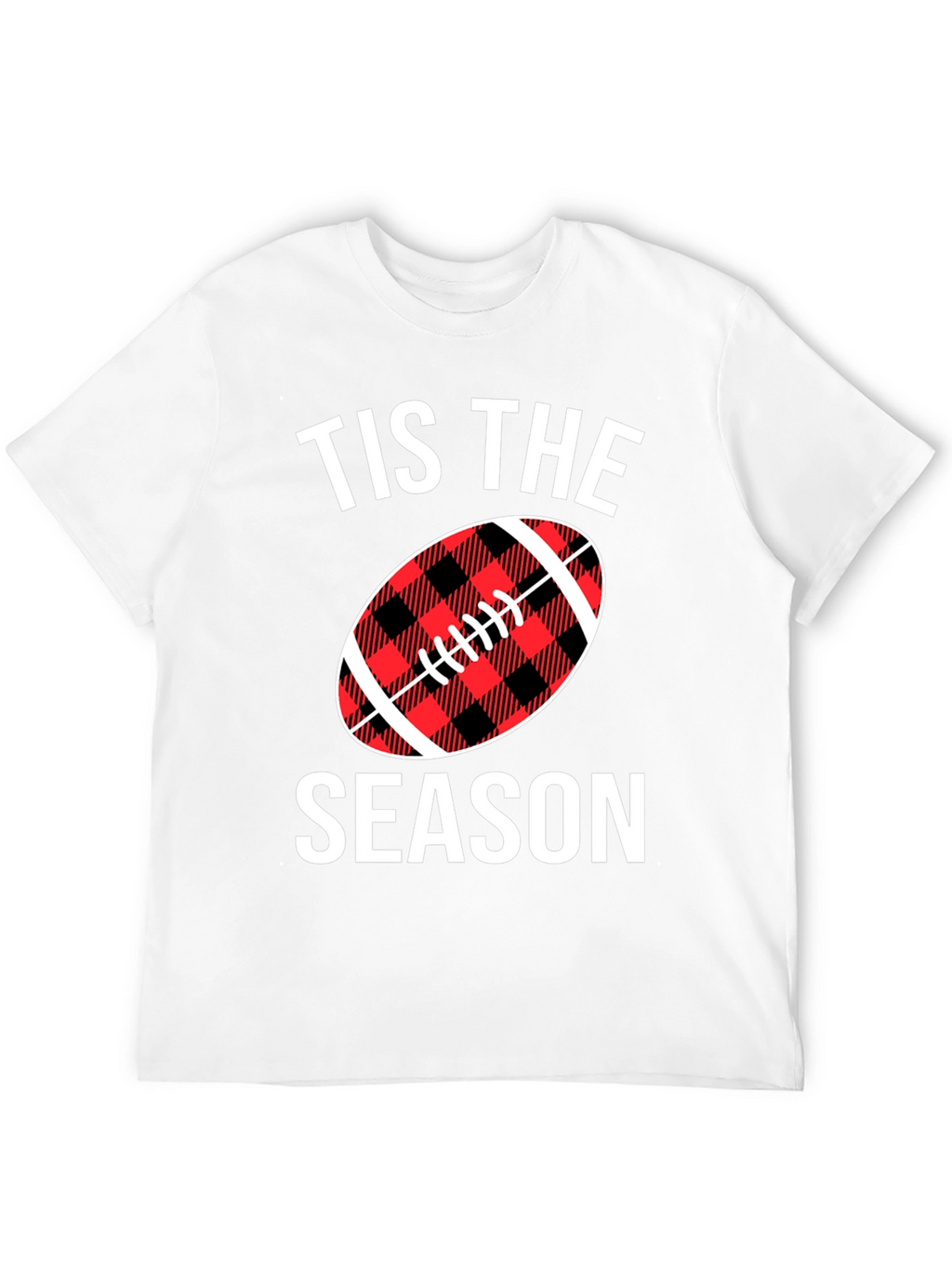 Tis The Season Football Plaid Graphic Tee