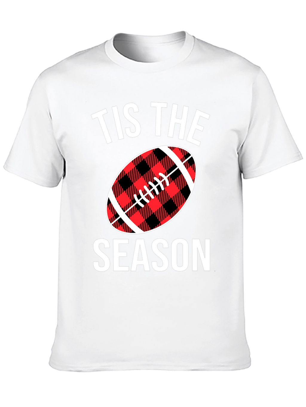 Tis The Season Football Plaid Graphic Tee