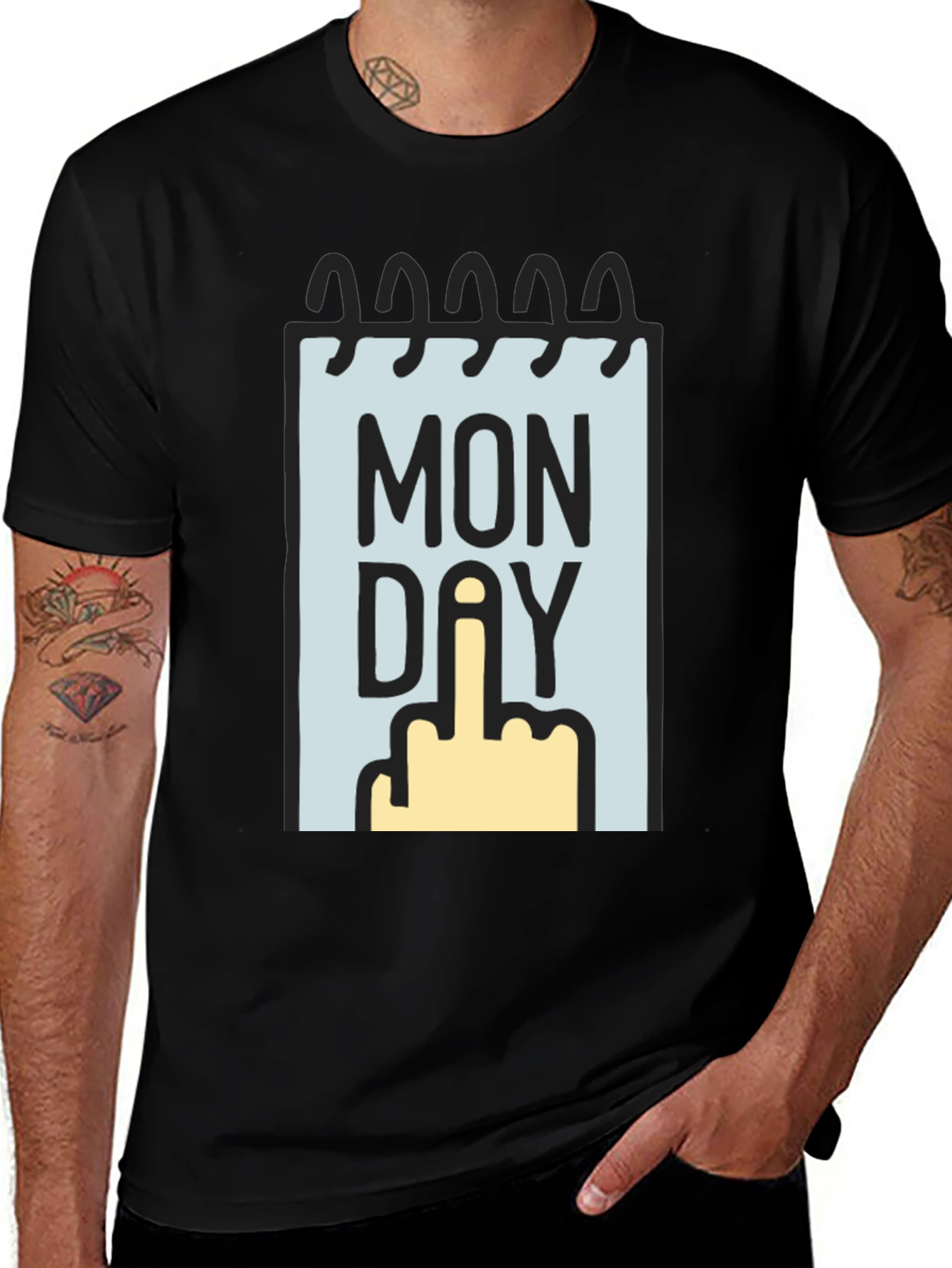 Monday Middle Finger Graphic Tee