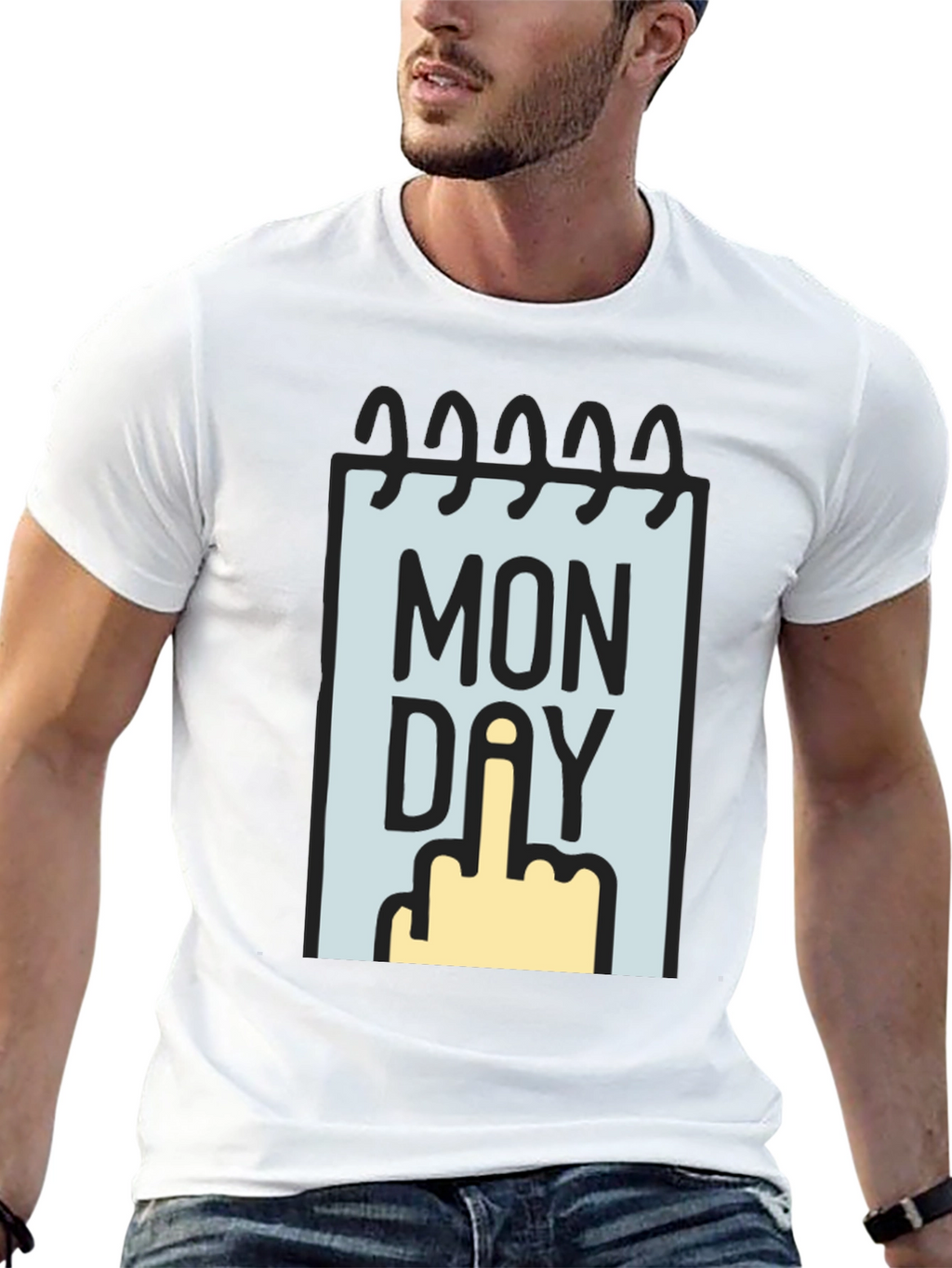 Monday Middle Finger Graphic Tee