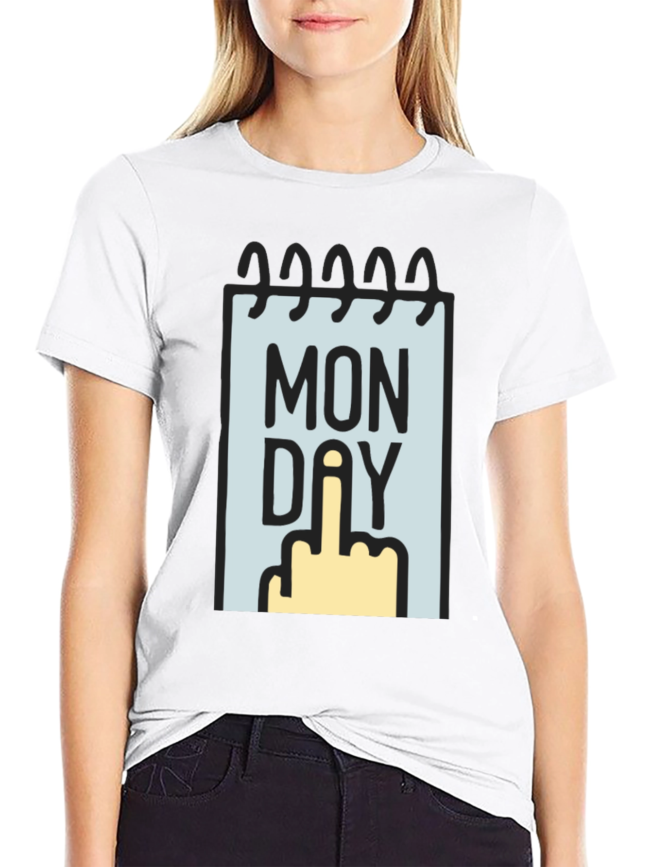 Monday Middle Finger Graphic Tee