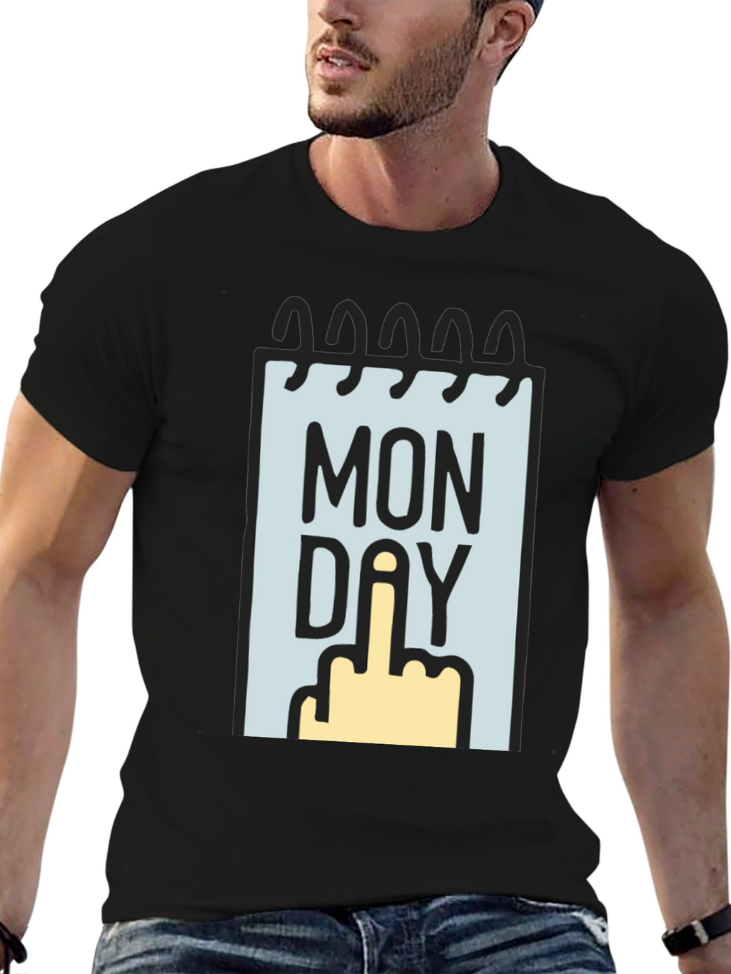 Monday Middle Finger Graphic Tee