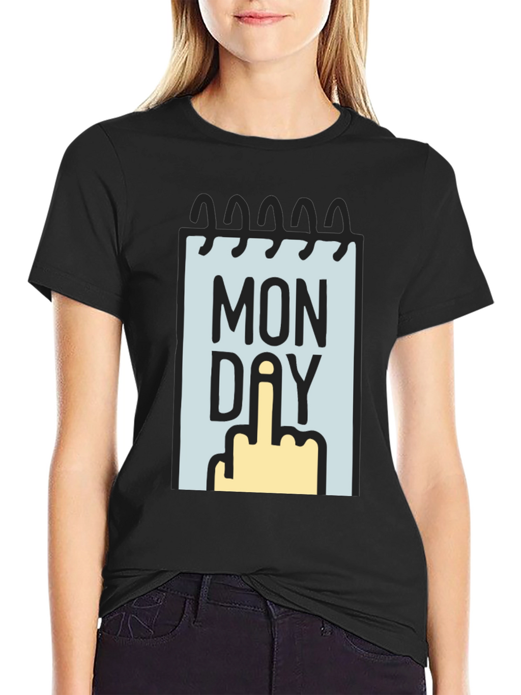 Monday Middle Finger Graphic Tee