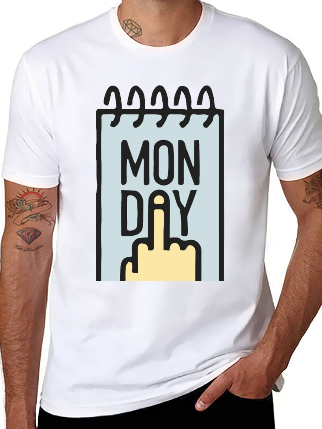 Monday Middle Finger Graphic Tee