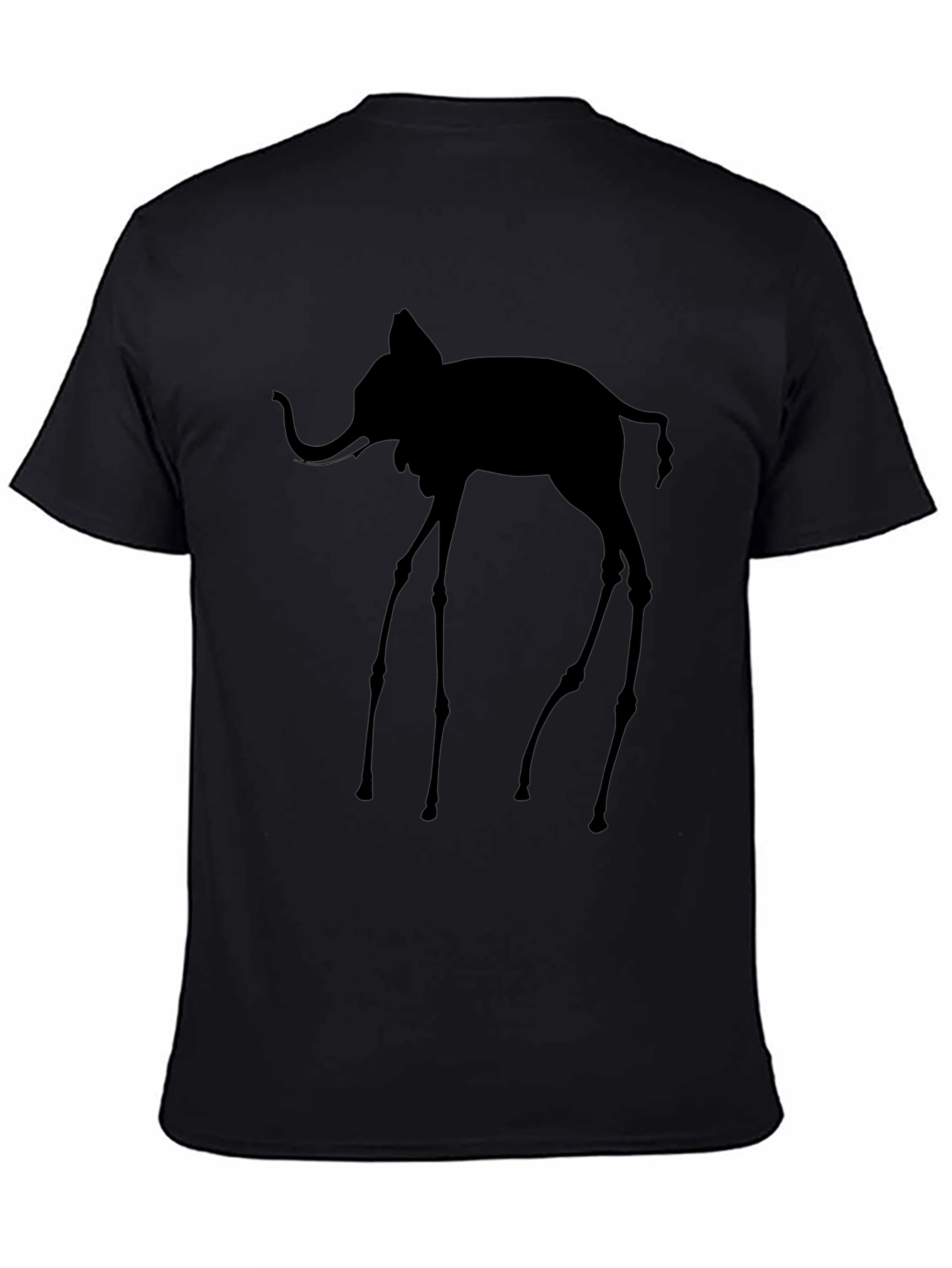 Abstract Elephant Silhouette Graphic T-Shirt