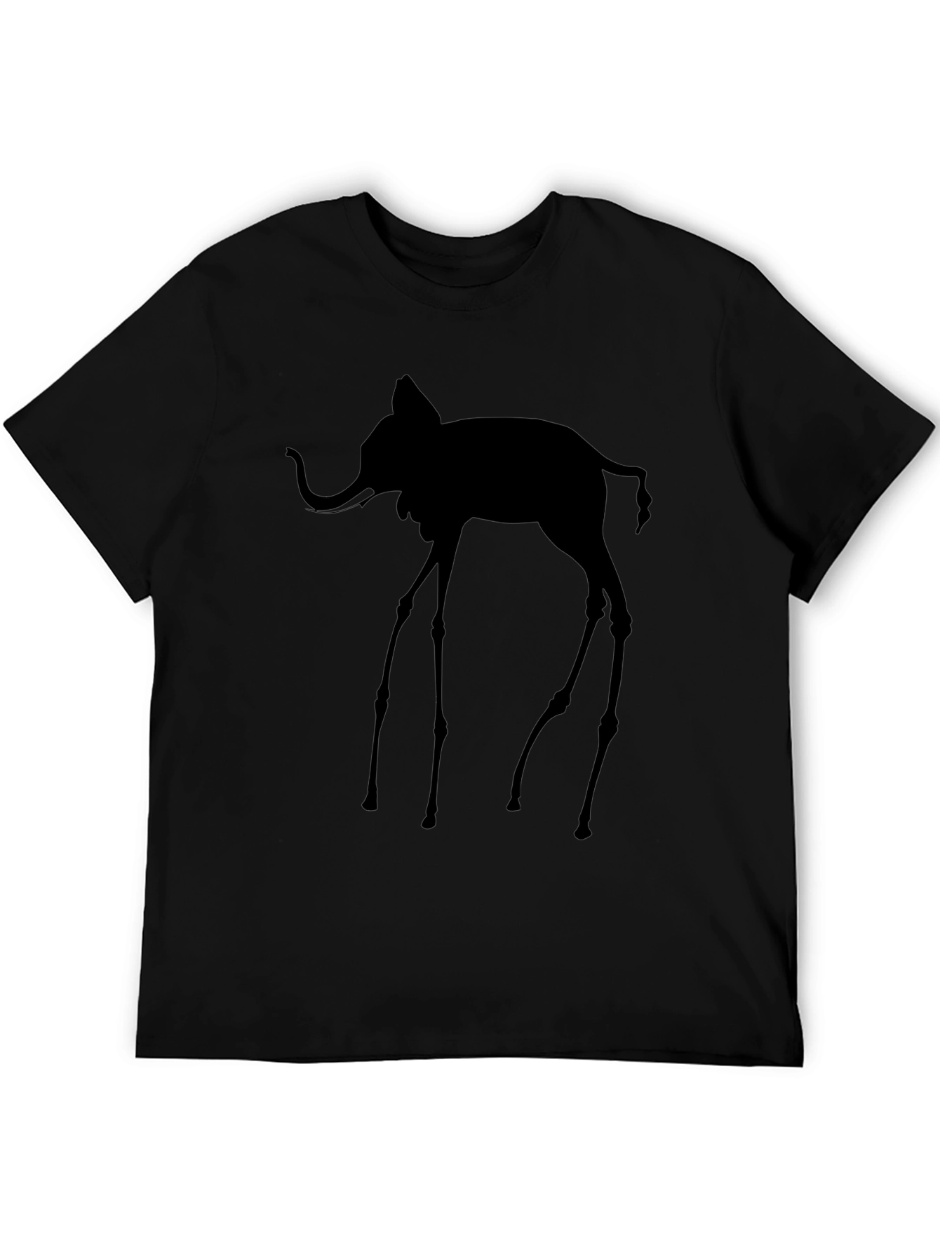 Abstract Elephant Silhouette Graphic T-Shirt