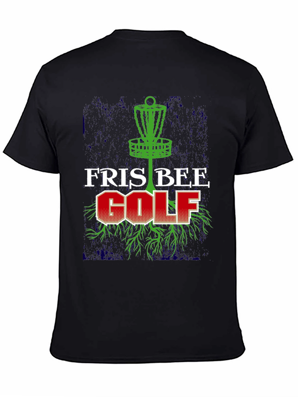 Frisbee Golf Graphic Tee - Black Cotton