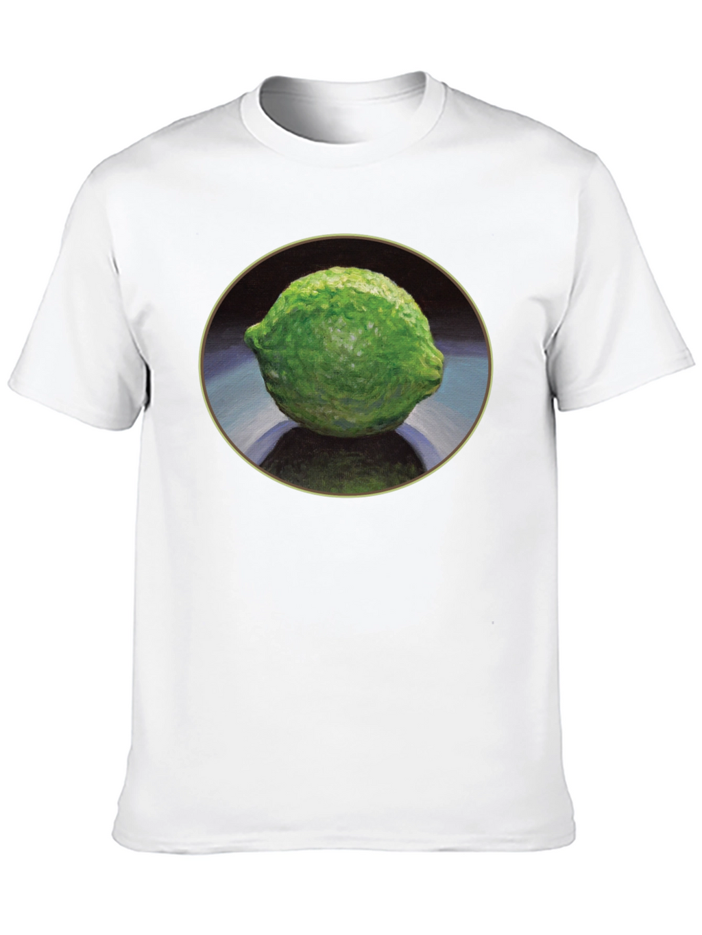 Lime Still Life Black T-Shirt