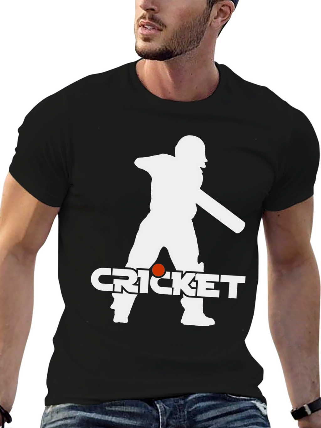 Cricket Player Graphic T-Shirt
