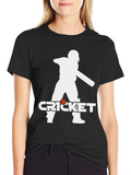 Cricket Player Graphic T-Shirt