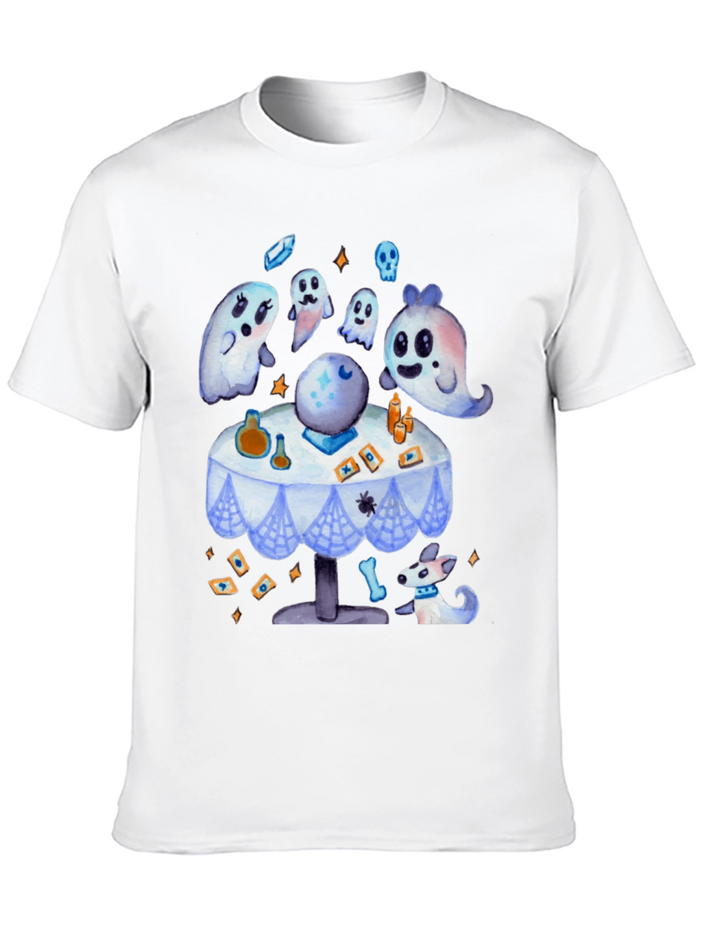 Spooky Cute Ghostly Fortune Teller Graphic Tee