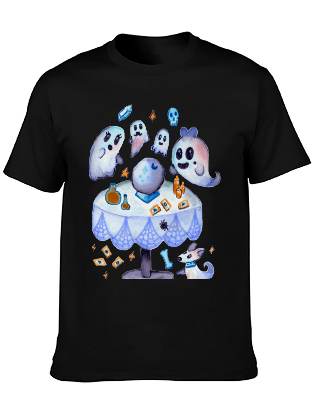 Spooky Cute Ghostly Fortune Teller Graphic Tee