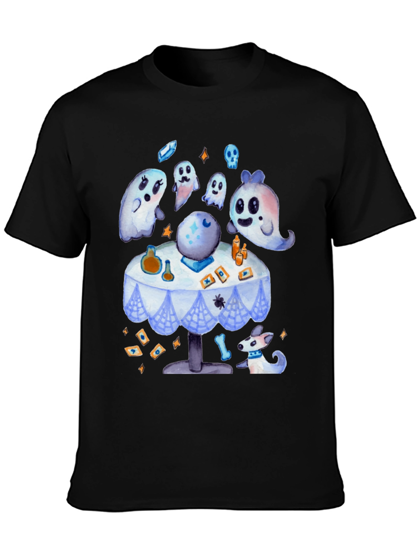 Spooky Cute Ghostly Fortune Teller Graphic Tee