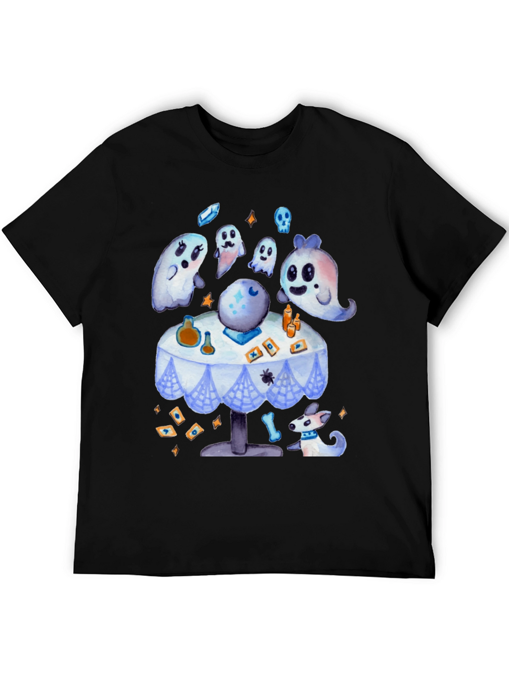 Spooky Cute Ghostly Fortune Teller Graphic Tee