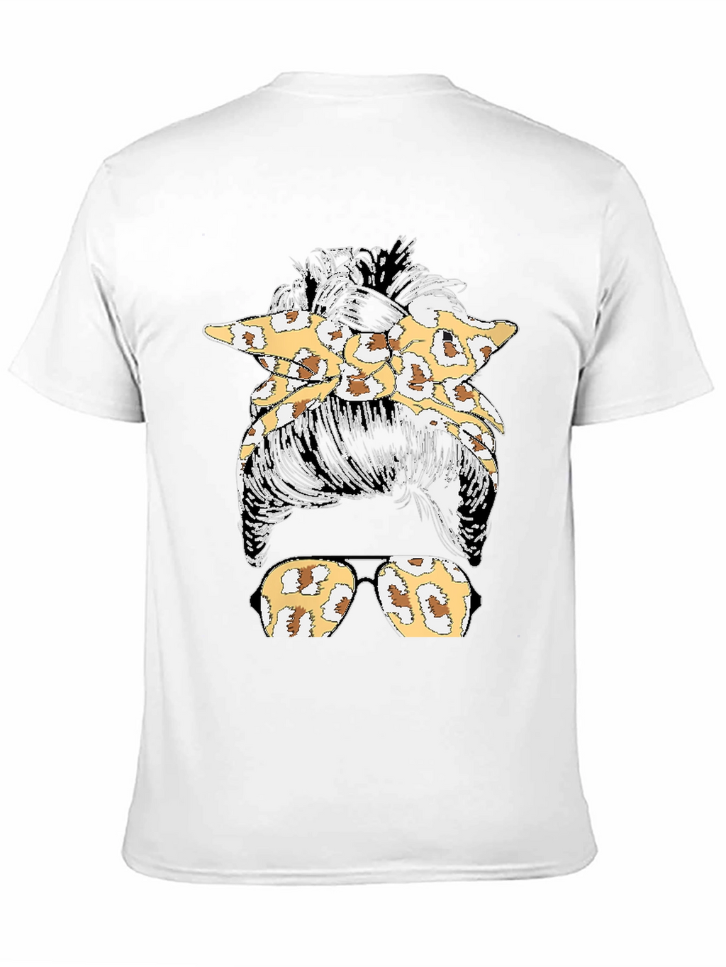 Leopard Print Messy Bun T-Shirt