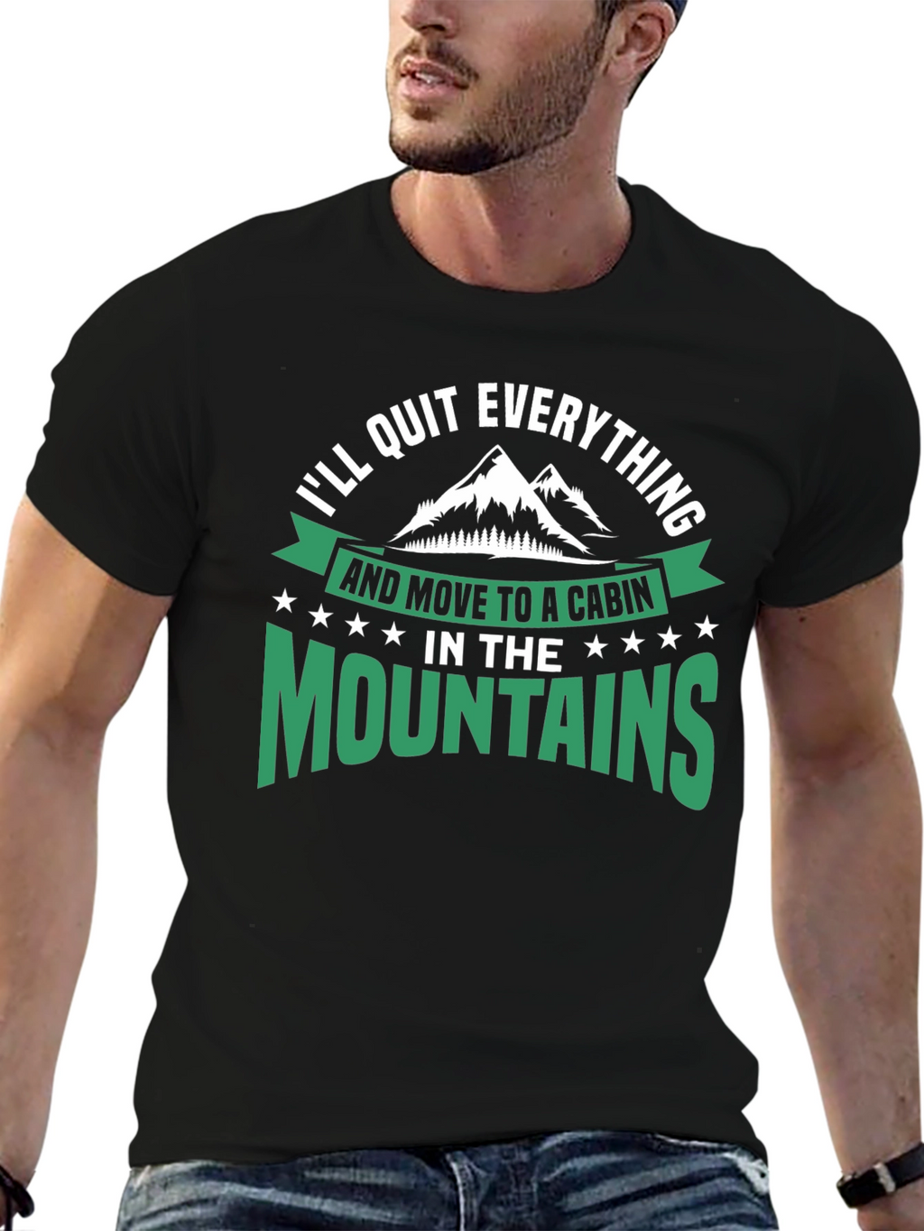 Cabin in the Mountains Graphic T-Shirt