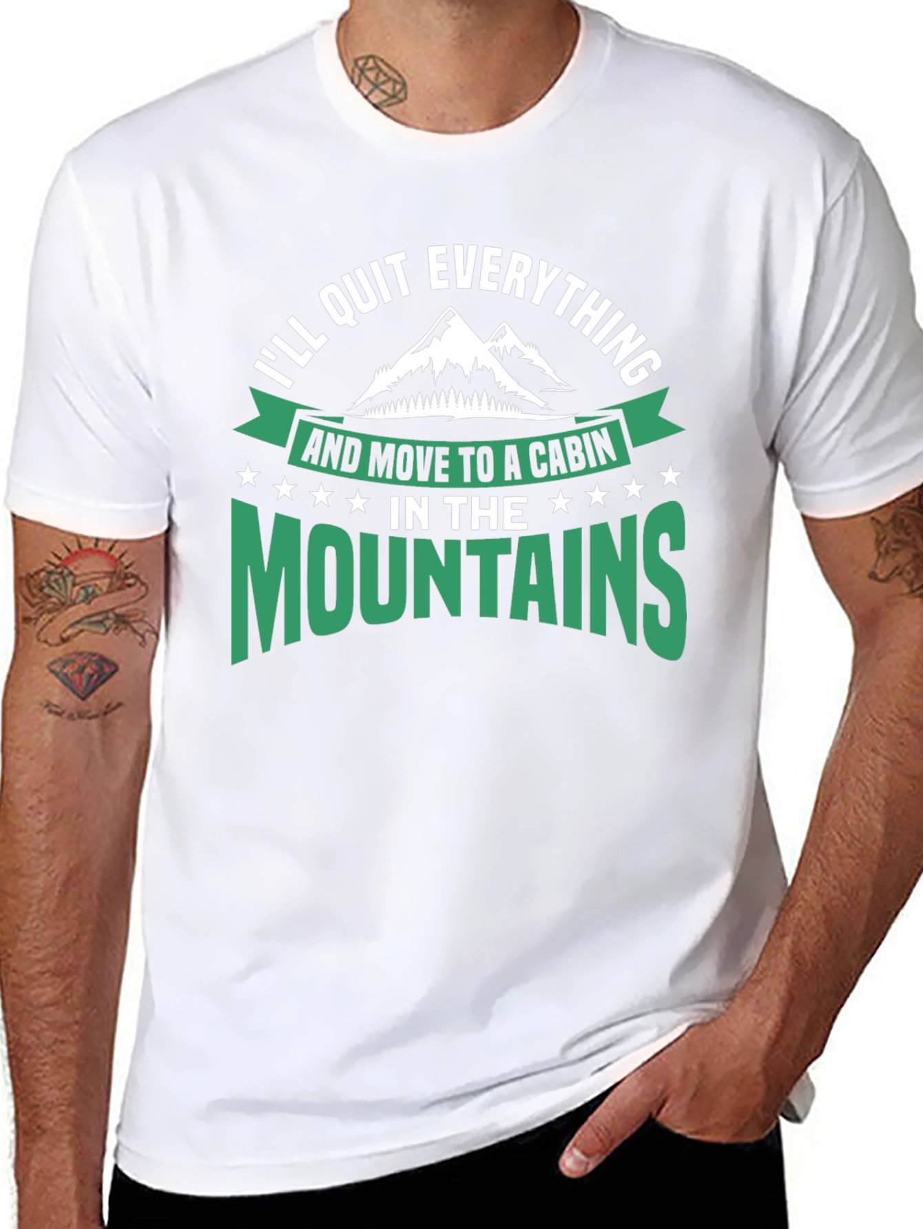 Cabin in the Mountains Graphic T-Shirt