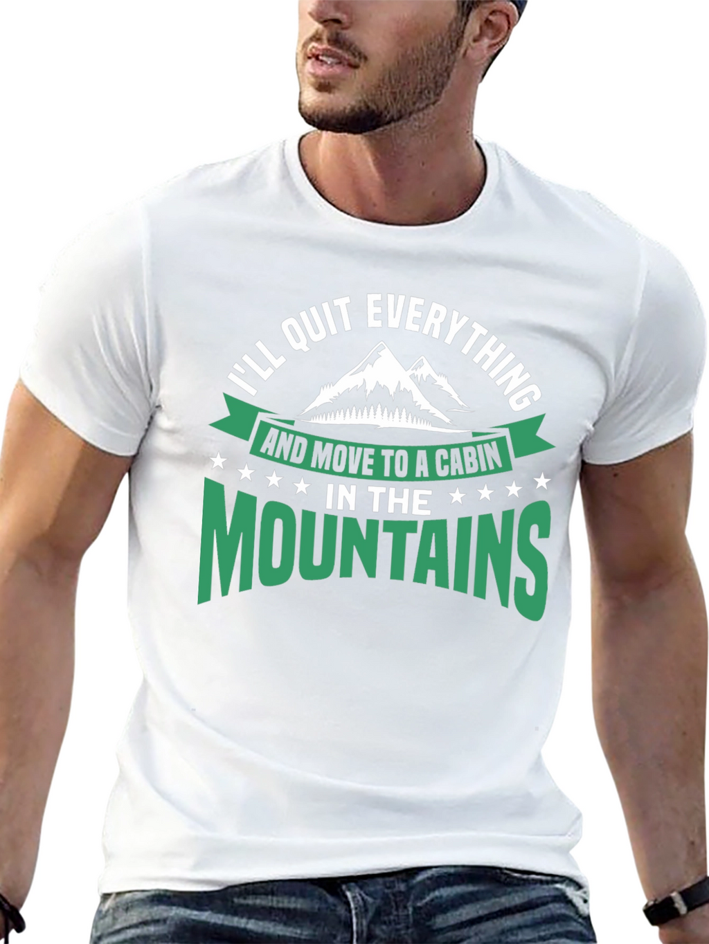Cabin in the Mountains Graphic T-Shirt
