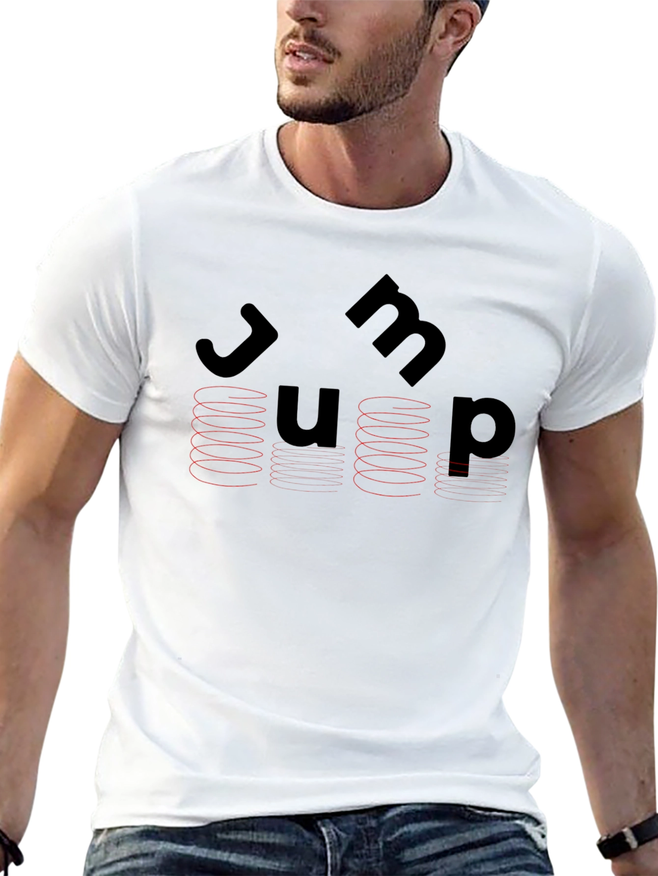Jump Graphic Tee - Black Novelty T-Shirt