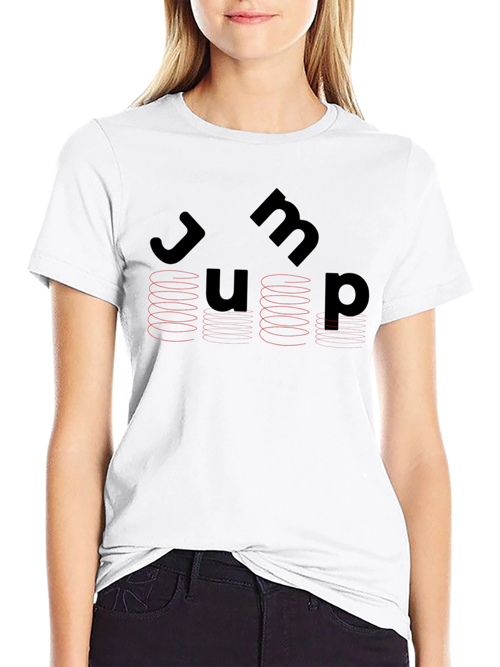 Jump Graphic Tee - Black Novelty T-Shirt