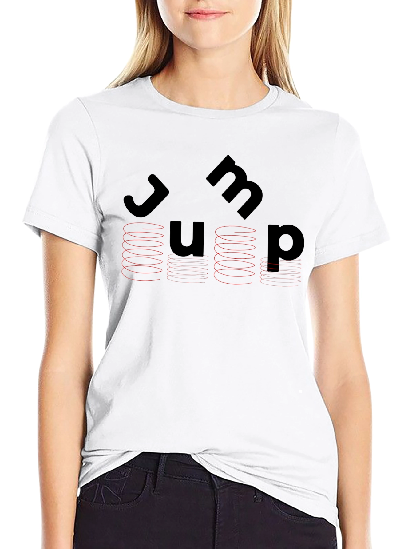 Jump Graphic Tee - Black Novelty T-Shirt