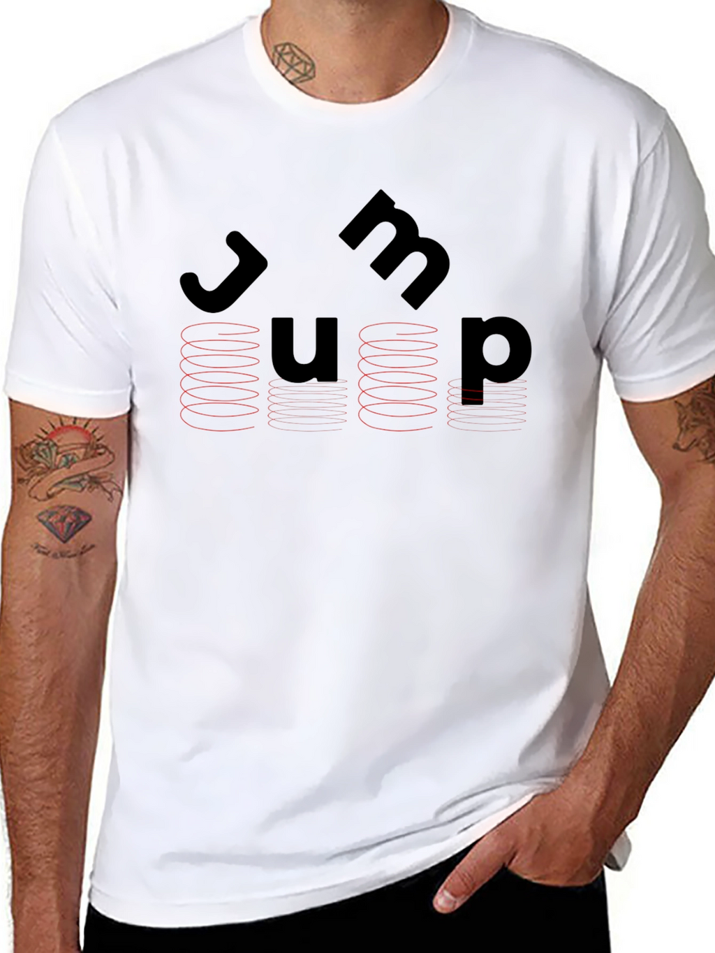 Jump Graphic Tee - Black Novelty T-Shirt