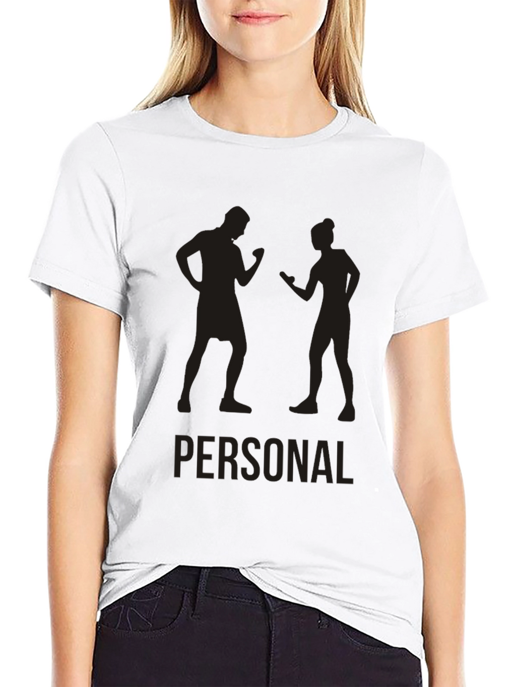 Personal Trainer Silhouette Black Graphic Tee