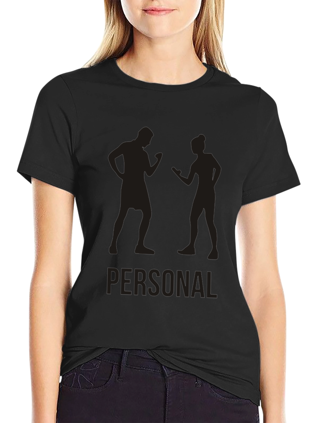 Personal Trainer Silhouette Black Graphic Tee