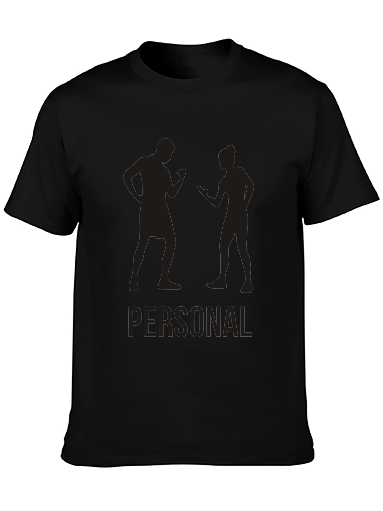 Personal Trainer Silhouette Black Graphic Tee