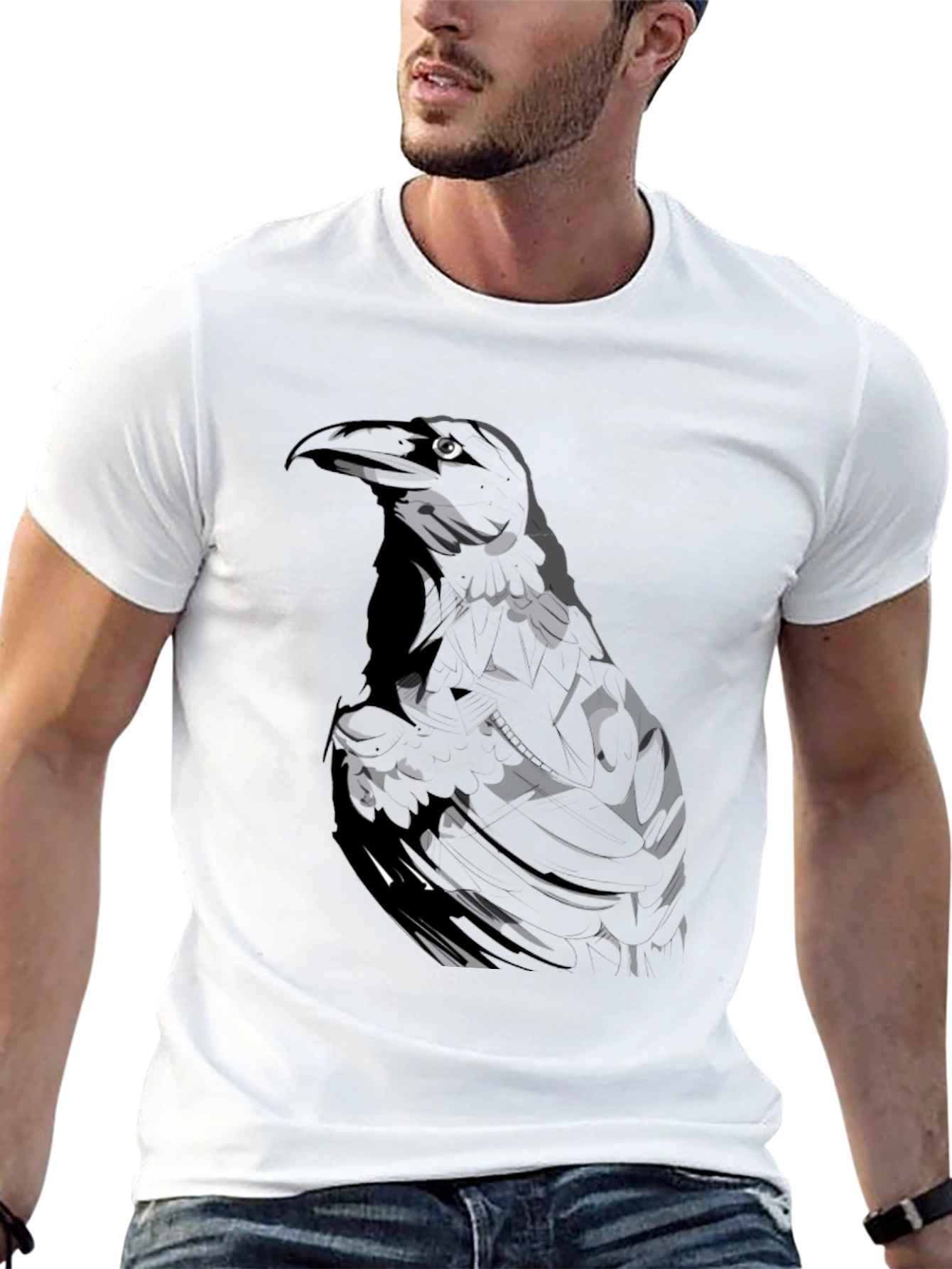 Raven Graphic Black T-Shirt