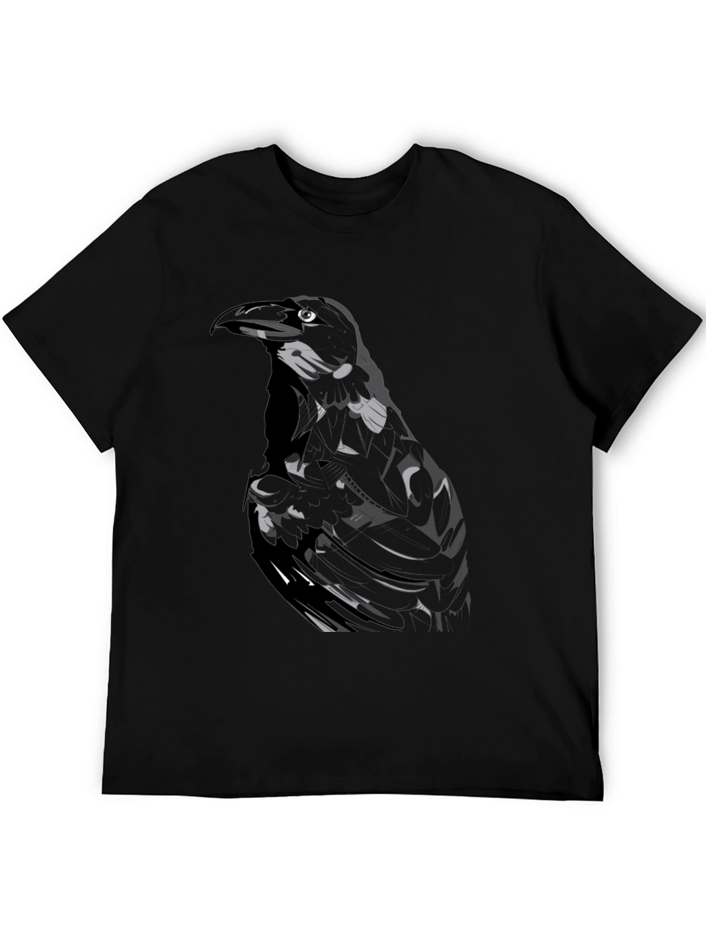 Raven Graphic Black T-Shirt