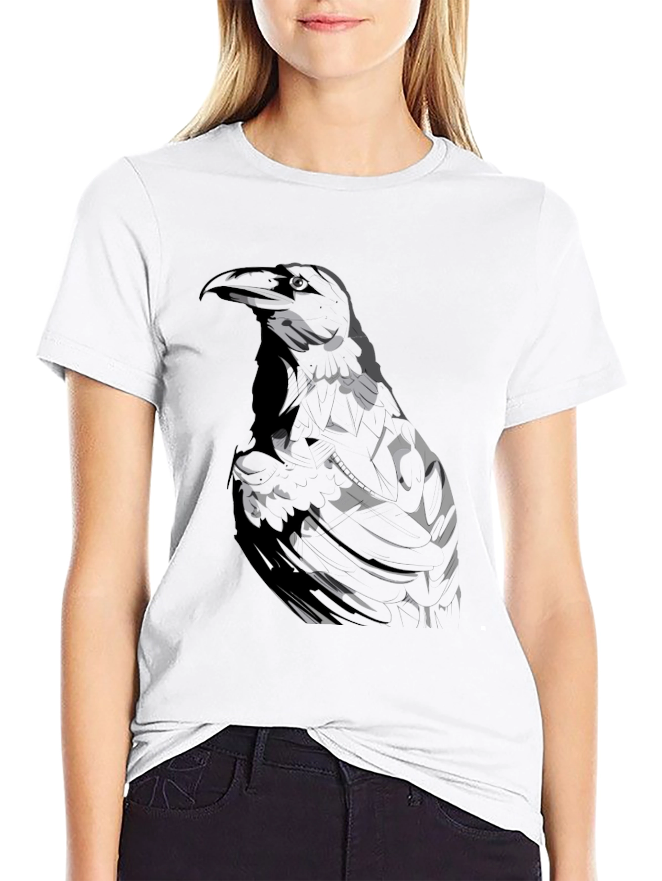 Raven Graphic Black T-Shirt