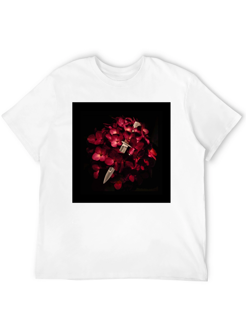 Floral Dagger Tee - Edgy & Unique Style