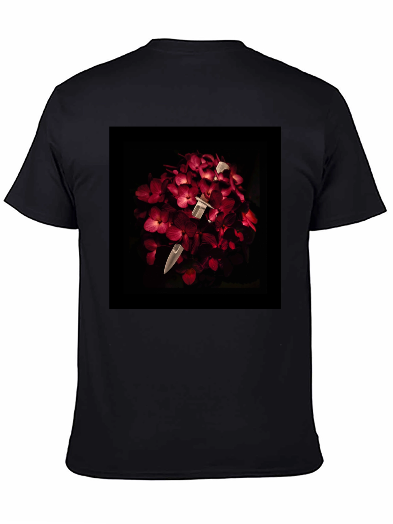 Floral Dagger Tee - Edgy & Unique Style