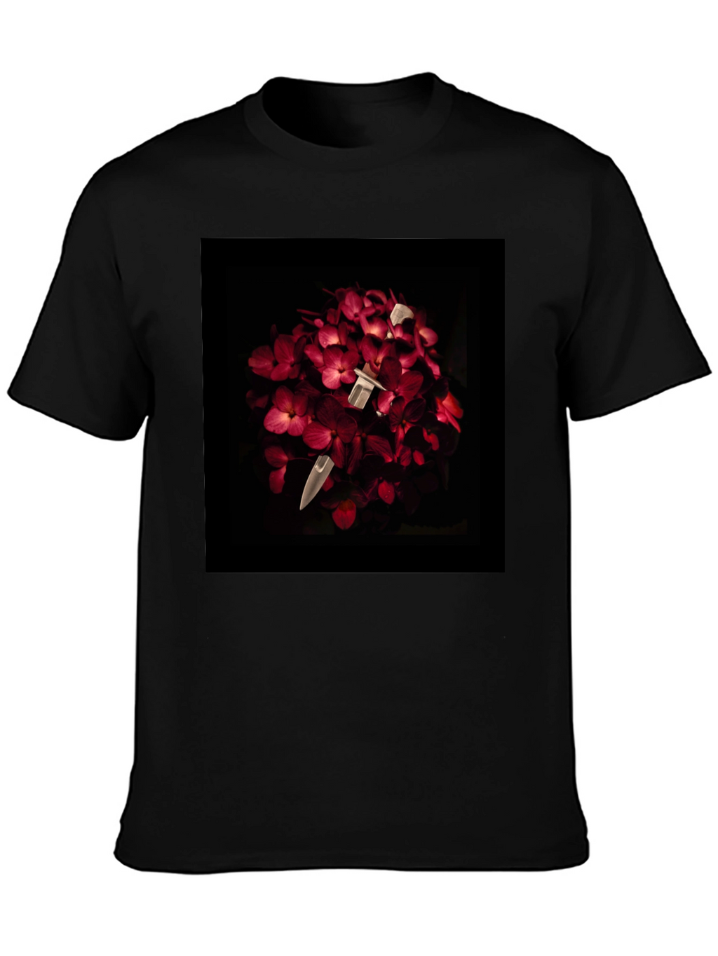 Floral Dagger Tee - Edgy & Unique Style