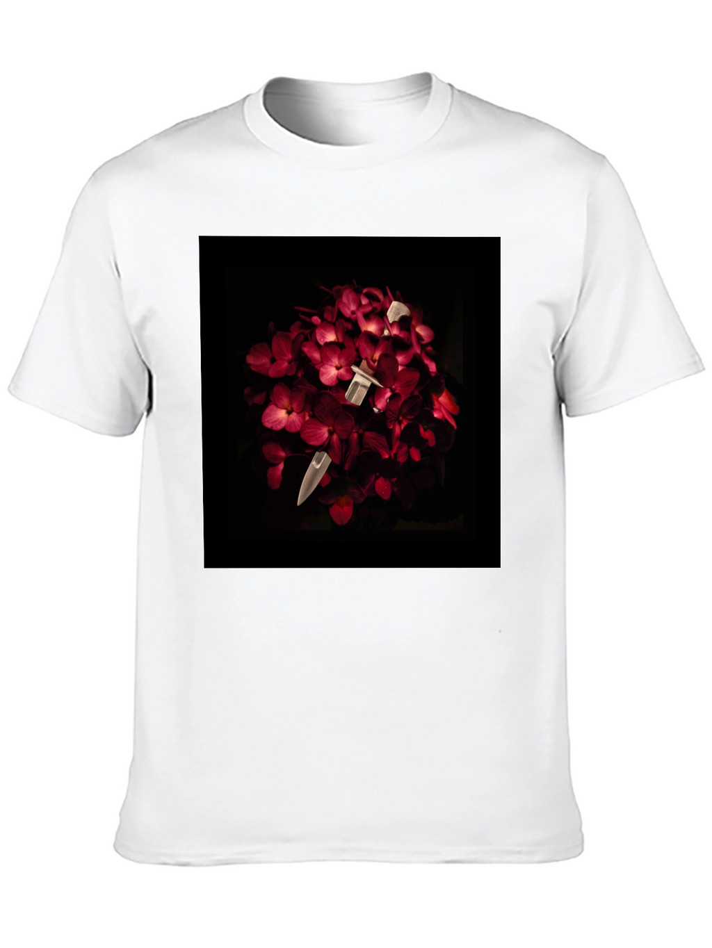 Floral Dagger Tee - Edgy & Unique Style